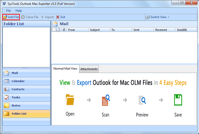 Manage OLM in Windows Outlook 2003 5.4